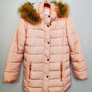 Justice Girls Pink Puffer Jacket size 16-18